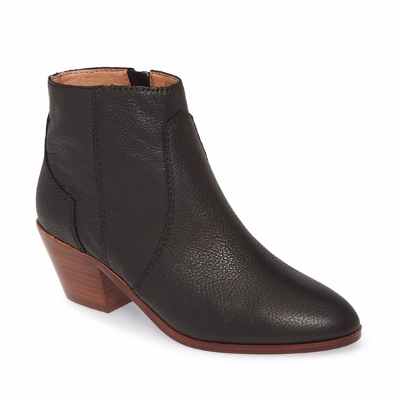 Madewell Shoes - NIB $198 Madewell The Western Black Leather Bootie in size 7.5!